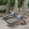 Wicker Chaise With Adjustable Reclining Seats (Set of 2) - Gray - Image 2