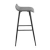 Ale - Contemporary Fixed Height Bar Stool (Set of 2) - Gray / Black - Image 3