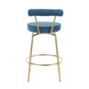 Rhonda - Glam Counter Stool (Set of 2) - Gold / Blue - Image 5