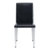 (Set of 4) Backrest Chairs With Silver Metal Legs A Perfect Match For Minimalist And Modern Home Styles - Black / Silver - Image 17