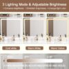 Contemporary Small Space Vanity Table Set With Adjustable Lighted Mirror And Storage Chair - White - Image 6
