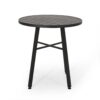 3 Piece Metal Bistro Set With 2 Curved Armrest Chairs - Black - Image 5