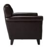 Upholstered Club Chair With Button Tufted Back Rest - Brown - Image 7