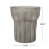 Outdoor Round Side Table - Gray - Image 3