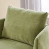 360° Swivel Chair, Accent Barrel Armchair, Upholstered With Curved Design - Green - Image 17
