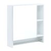 Wall Mounted Bathroom Storage Cabinet With Mirror Door, Medicine Cabinet, Over The Toilet Storage Cabinet With Shelves And Towel Rack - White - Image 9
