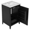 Modern Freestanding 20.3" Bathroom Vanity With Sink, Functional Drawer, Soft Closing Door - Black - Image 15