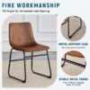 (Set of 4) Retro Chairs, Comfortable Bar Stools, Suitable For Industrial And Vintage Style Environments - Brown - Image 10