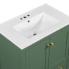 Bathroom Vanity With Single Sink, Combination Under Counter Sink, Bathroom Storage Cabinet With 2 Doors And A Drawer, Soft Closure, Multifunctional Storage - Green - Image 19