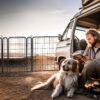 108.27" 16 Panels Heavy Duty Metal Playpen With Door, Dog Fence Pet Exercise Pen For Outdoor - Black - Image 3