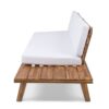 Hillcrest - V Shaped 4 Piece Sof Set With Coffee Table Cushions, Sandblast Finish - White - Image 6