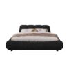King Size Luxury Upholstered Platform Bed With Oversized Padded Backrest And Solid Wood Frame, Suitable For Multiple Heights Of Mattresses - Black - Image 11