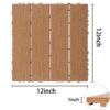 Plastic Interlocking Deck Tiles, (Set of 44), Patio Flooring Outdoor Waterproof All Weather Use For Garden Poolside Front / Back Yard - Burlywood - Image 2