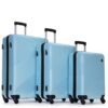 3 Piece Luggage Sets Lightweight Suitcase With Two Hooks, Spinner Wheels, (20/24/28) - Aqua Blue - Image 18