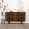 Logan - Mid-Century Modern Dresser With 6 Drawers - Brown - Image 5