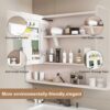 Aluminium Medicine Cabinet Mirror, With 3 Colors LED Light And Defogging Function - Khaki - Image 12