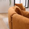 Compression Sofa:4 Seater Orange Sofa With Wood Grain Chenille Fabric, 30D, 60 Hardness Full Sponge, 4 Pillows For Living Room, Home Furniture Sleeper Sectional Sofa For Apartment - Image 22