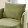 360° Swivel Chair, Accent Barrel Armchair, Upholstered With Curved Design - Green - Image 21