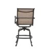 Outdoor Sling Counter Stool (Set of 2) With Aluminum Frame, All Weather - Dark Brown - Image 4