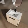 30" Bathroom Vanity Base With Basin And Storage Cabinet - Oak - Image 4