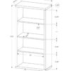 Bookshelf, Bookcase, Etagere, 5 Tier, For Office, Contemporary & Modern - Gray - Image 11