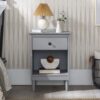 Classic 1 Drawer Solid Wood Nightstand With Cubby - Caramel - Image 5