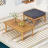 Urbanek - Acacia Wood Outdoor Conversation Set - Teak - Image 2