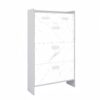 High Glossy Doors Shoe Rack 3 Doors Shoe Cabinet With 2 Drawers - Medium Gray - Image 6