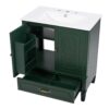 Vintage Style 30" Bathroom Vanity With Sink, Multi Functional Storage - Dark Green - Image 12