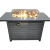 Propane Outdoor Fire Pit Table With Lid High-Quality Materials - Gray - Image 2