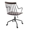 Preston - Farmhouse Adjustable Office Chair - Black / Walnut - Image 3