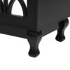 Modern Mirrored TV Stand For TV Up To 55", Entertainment Center Solid Wood Legs, Metal Handle And 3 Adjustable Shelves For Living Room - Black - Image 17