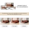 Pull Out Sofa Bed, 3 In 1 Faux Leather Convertible Sleeper Sofa With Nailhead Trim & Rolled Arm Multifunctional Sofa Bed For Living Room - Light Brown - Image 15