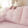 Human Dog Bed, Lazy Sofa Couch, Multifunctional Foldable Sofa Bed, 3 In 1 Teddy Fabric Sleeper Sofa Bed For Living Room Guest Bed, Playroom - Pink - Image 23