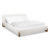 Alpine - Queen Puffy Modern Platform Bed - Ivory White - Image 4