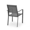 Waterfal - Outdoor Aluminum Dining Chair With Mesh Seat (Set of 2) - Dark Gray - Image 6