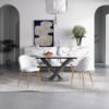 Marion - Mid-Century Modern Dining Chair (Set of 2) - Gold / White - Image 8