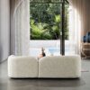 Donna - Japandi Style Boucle Sofa - Cream / Ivory - Image 7