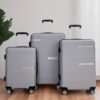 Hardshell Suitcase Double Spinner Wheels Pp Luggage Sets Lightweight Durable Suitcase With Tsa Lock, 3 Piece Set (20/24/28) - Silver - Image 2