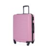 3 Piece Luggage Sets Lightweight Suitcase With Two Hooks, Spinner Wheels, Tsa Lock, (20/24/28) - Pink - Image 6