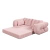 Human Dog Bed, Lazy Sofa Couch, Multifunctional Foldable Sofa Bed, 3 In 1 Teddy Fabric Sleeper Sofa Bed For Living Room Guest Bed, Playroom - Pink - Image 15