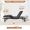 Adjustable Bed Base Frame & Head And Foot Incline Quiet Motor King Size Zero Gravity - Antique Black - Image 3