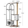 Cat Climbing Frame, Cat Tree, Modern Cat Tower, Multi-Level Cat Condo With 1 Caves, 2 Scratching Posts, Perch, For Indoor Cats - White / Vintage - Image 13
