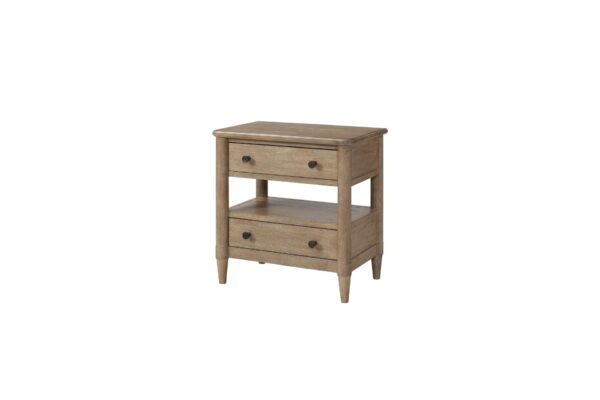 Open Nightstand With 2 Drawers - Sand