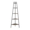 Modern Industrial Corner Bookshelf - Gray Wash - Image 3