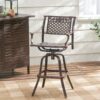 Cast Aluminum Swivel Bar Stool With Footrest - Copper - Image 2
