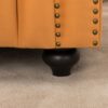 Retro Medieval Style Sofa With Roll Arms And Throw Pillows - Orange - Image 11