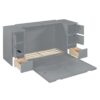 Full Size Murphy Bed With Drawers, Cabinets, And USB Ports - Gray - Image 9