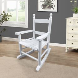 Children's Rocking Chair Indoor Or Outdoor, Suitable For Kids, Durable - White