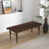 Mia - Mid-Century Modern Bench - Dark Brown - Image 7